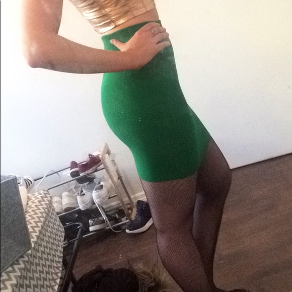 T by Alexander Wang bodycon skirt GREEN - Picture 3 of 7